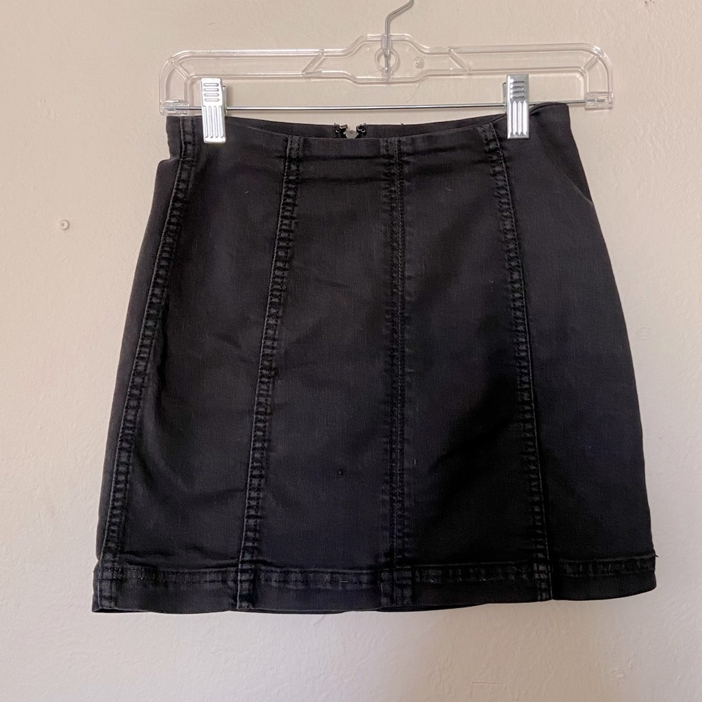 Free People Black Denim Skirt ✨